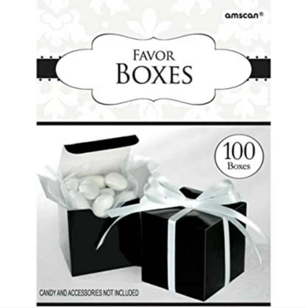 200 Count Black Party Favor Boxes
